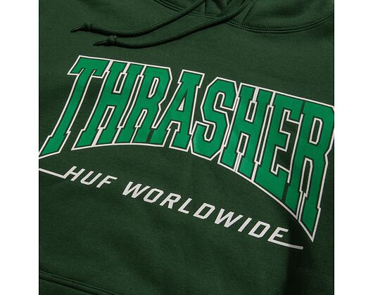 Mikina HUF × Thrasher Bayview Hoodie Forest Green