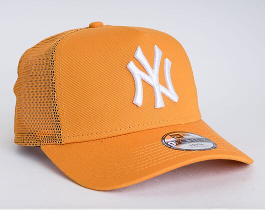 Dětská kšiltovka New Era 9FORTY Kids A-Frame Trucker MLB Tonal Mesh New York Yankees Tangerine