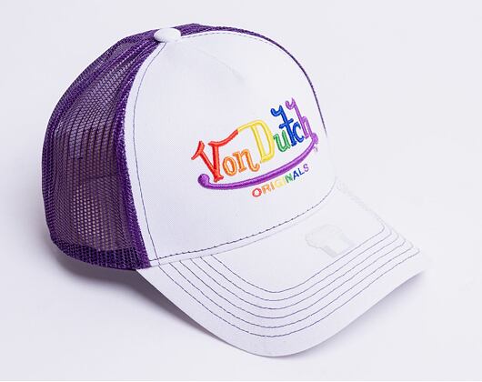 Kšiltovka Von Dutch Fargo Trucker Cotton Twill White/Purple