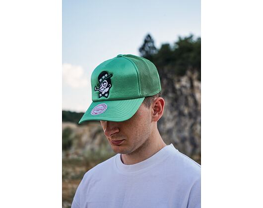 Kšiltovka Mitchell & Ness Logo Remix Trucker Snapback HWC Boston Celtics Green