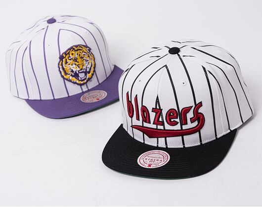 Kšiltovka Mitchell & Ness NBA Retro Pinstripe Snapback Hwc Portland Trail Blazers White