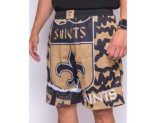 Kraťasy Mitchell & Ness NFL Jumbotron 2.0 Shorts New Orleans Saints Black / Gold