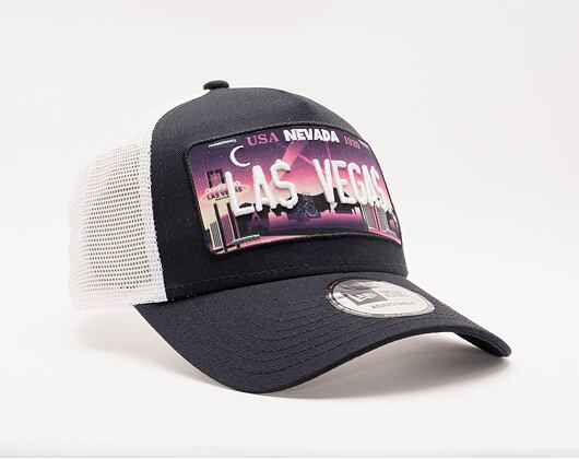 Kšiltovka New Era 9FORTY A-Frame Trucker License Plate Snapback Navy/Optic White