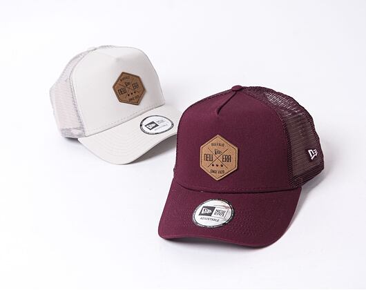 Kšiltovka New Era 9FORTY A-Frame Trucker Heritage Patch Snapback Maroon