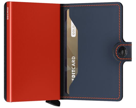 Peněženka Secrid Miniwallet Matte Nightblue & Orange