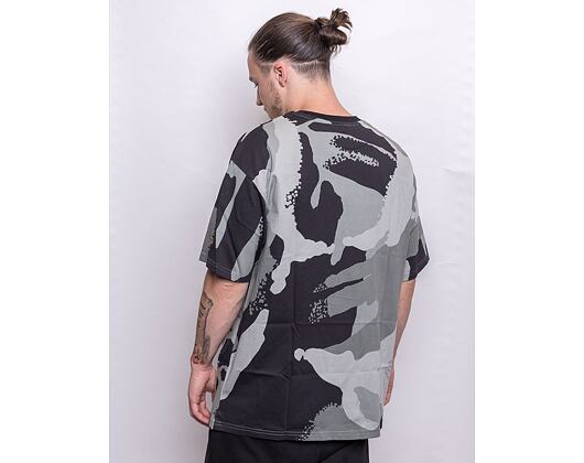 Triko New Era All Over Print Patch Oversized Tee Black / Grey