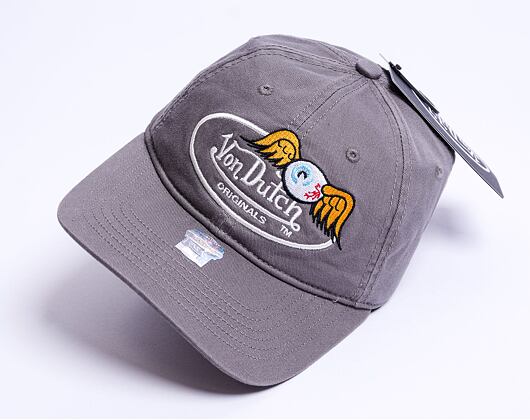 Kšiltovka Von Dutch Houston Dadcap Cotton Twill Grey