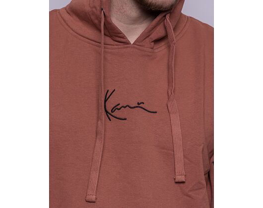 Mikina Karl Kani Small Signature Essential Hoodie dark copper