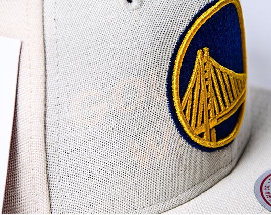 Kšiltovka Mitchell & Ness Cut Away Snapback Nba Golden State Warriors Off White