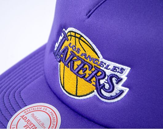 Kšiltovka Mitchell & Ness Off The Backboard Trucker Los Angeles Lakers Purple / White