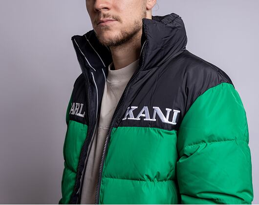 Bunda Karl Kani Retro Block Reversible Puffer Jacket Green/Black/White