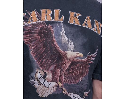 Triko Karl Kani Eagle Heavy Jersey Washed Tee bleach black