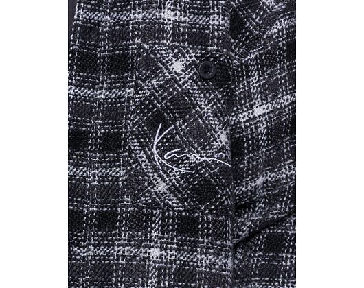Košile Karl Kani Chest Signature Bouclé Check Shirt black/white