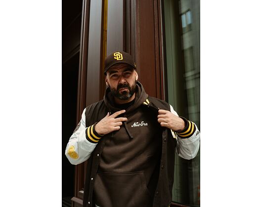Mikina New Era Heritage Oversized Hoody Brown / Off White