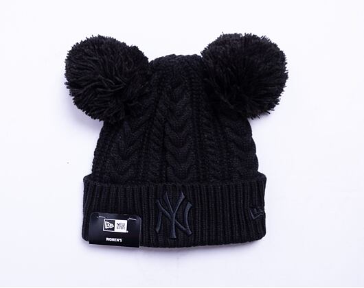 Dámský kulich New Era MLB Womens Double Pom Cuff Beanie New York Yankees Black