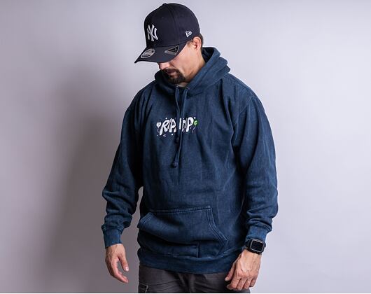 Mikina Rip & Dip Super High Hoodie Navy Mineral Wash