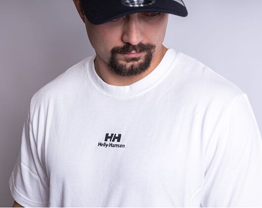 Triko Helly Hansen YU PATCH T-SHIRT 001 WHITE