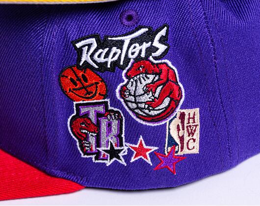 Kšiltovka Mitchell & Ness PATCH OVERLOAD SNAPBACK HWC TORONTO RAPTORS Purple / Red