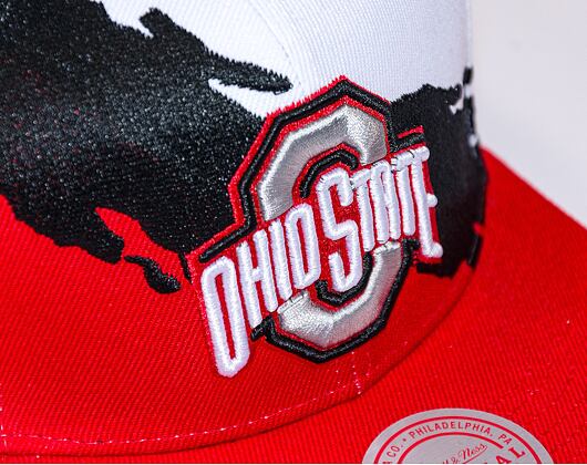 Kšiltovka Mitchell & Ness PAINTBRUSH SNAPBACK Ohio State White / Red