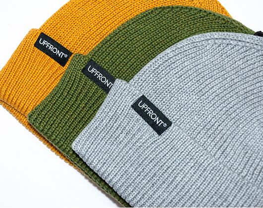 Kulich Upfront PATCH Rib Beanie Lt Grey Melange