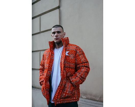 Bunda Karl Kani OG Paisley Puffer Jacket dark orange/white/black
