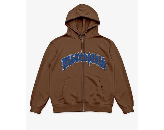 Mikina Wasted Paris Hoodie Zip Chill Kingdom - Cognac