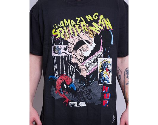 Triko HUF x Spider-Man Brock Washed T-Shirt washed black