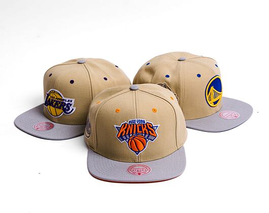 Kšiltovka Mitchell & Ness CLASSIC CANVAS SNAPBACK New York Knicks Tan