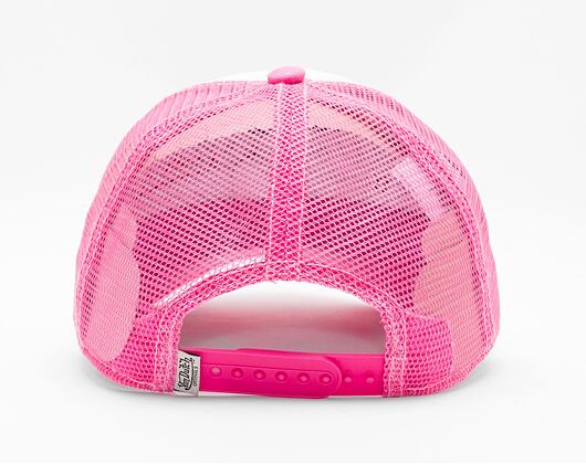 Kšiltovka Von Dutch Boston Trucker Cotton Twill White/Pink