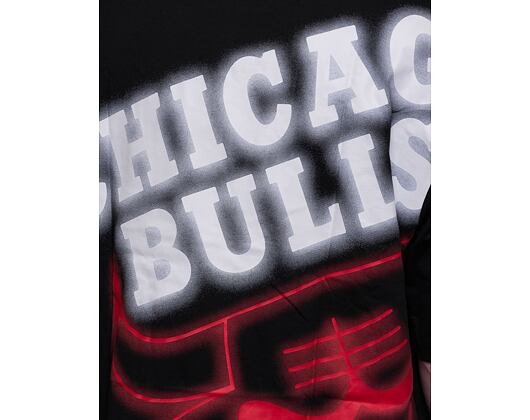 Triko New Era NBA Oversized Back Print Neon Tee Chicago Bulls Black/Red
