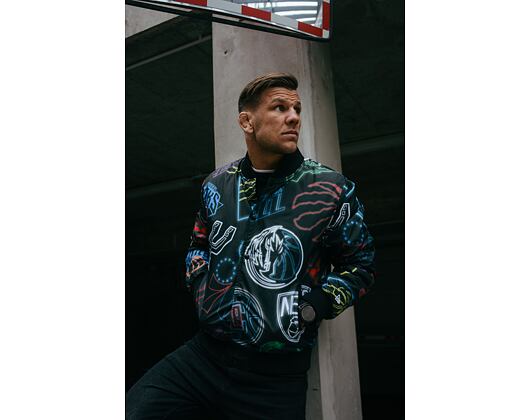 Bunda New Era NBA All Teams Print Bomber Black