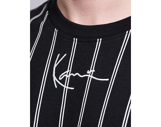 Triko Karl Kani Small Signature Heavy Jersey Pinstripe Tee black/white