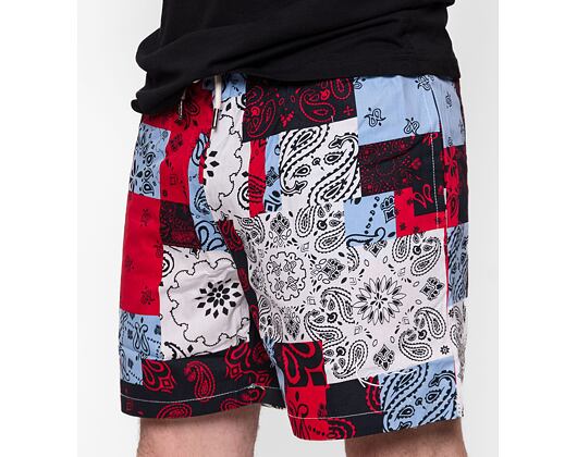 Kraťasy Karl Kani Small Siqnature Paisley Resort Shorts navy/red/light blue