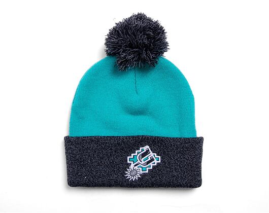 Kulich Mitchell & Ness TWO TONE POM BEANIE HWC San Antonio Spurs Teal