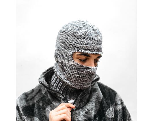 Custom made pletená Balaclava kukla - Cobalt Grey