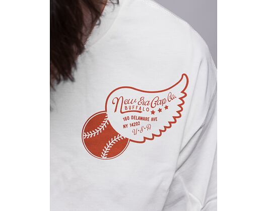 Triko New Era Heritage Patch Oversized Tee Off White / Navy