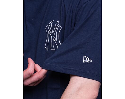 Triko New Era Heritage Back Print Oversized Tee New York Yankees Oceanside Blue / Off White