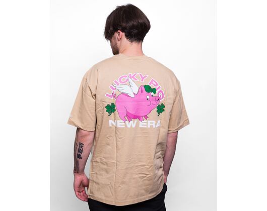 Triko New Era Character Oversized Tee Oat Milk / Optic White