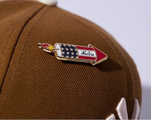 Kšiltovka New Era 59FIFTY MLB WS Sidepatch Trail Mix New York Yankees Toasted Peanut / Chrome White
