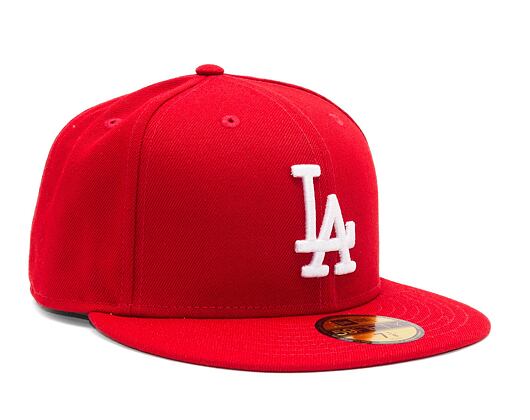 Kšiltovka New Era 59FIFTY MLB Basic Los Angeles Dodgers - Scarlet / White