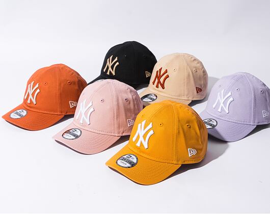 Dětská kšiltovka New Era 9FORTY Kids MLB League Essential New York Yankees Dirty Rose / Optic White