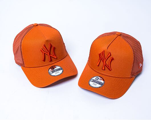 Dětská kšiltovka New Era 9FORTY Kids A-Frame Trucker MLB Tonal Mesh New York Yankees Redwood