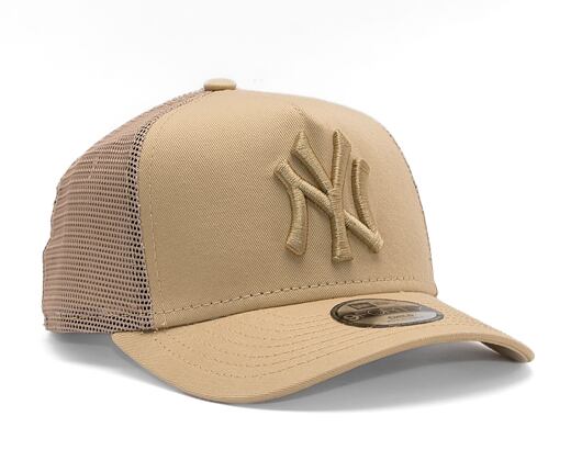 Dětská kšiltovka New Era 9FORTY Kids A-Frame Trucker MLB Tonal Mesh New York Yankees Oat Milk