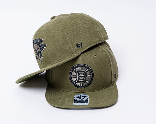 Kšiltovka '47 Brand NHL Boston Bruins Ballpark Camo CAPTAIN Sandalwood