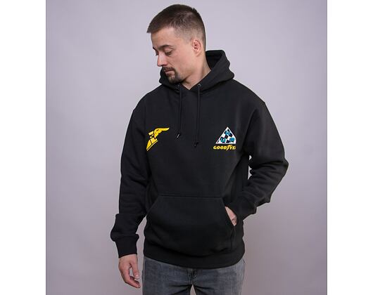Mikina HUF × GOODYEAR Grand Prix Triple Triangle Hoodie Black