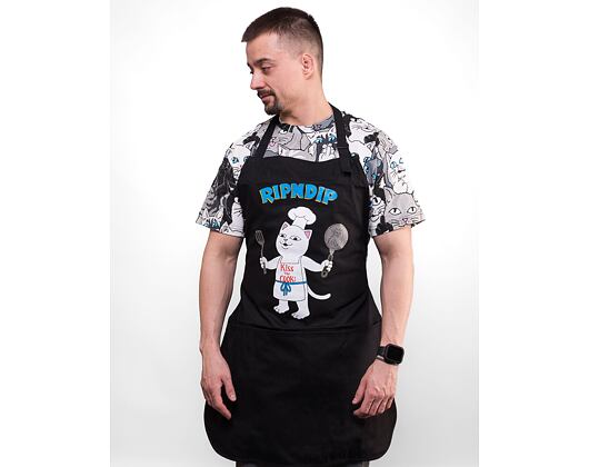 Zástěra na vaření RIP N DIP Kiss The Cook Apron RND10046 Black