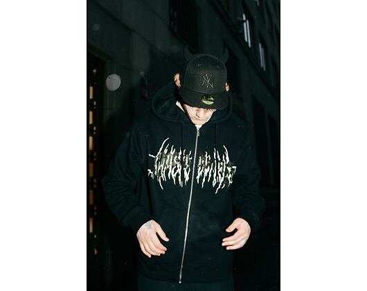 Mikina Wasted Paris Hoodie Zip Iron Bliss Black