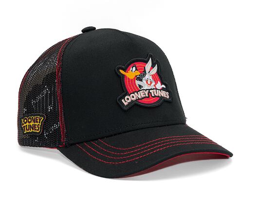 Kšiltovka Capslab Looney Tunes - Daffy and Bugs Bunny Trucker Black / Red