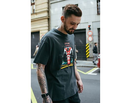 Triko HUF × GOODYEAR F1 Washed T-Shirt Washed Black