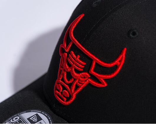 Kšiltovka New Era 9FORTY NBA Neon Outline Chicago Bulls Black / Neon Red